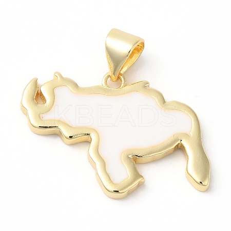 Eco-Friendly Rack Plating Brass Enamel Pendants KK-R143-03C-1