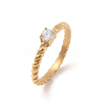 Ion Plating(IP) 304 Stainless Steel Finger Ring RJEW-C071-08G-1
