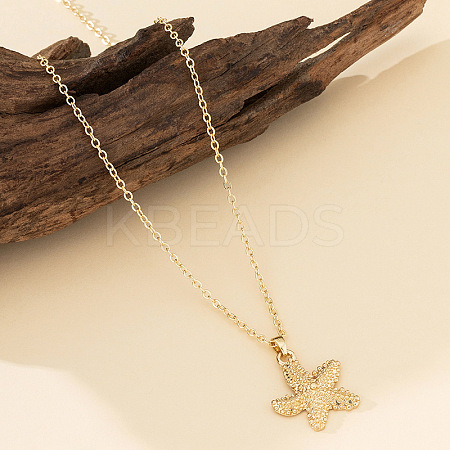 Summer Beach Alloy Pendant Necklaces for Women FS-WGAF64A-06-1