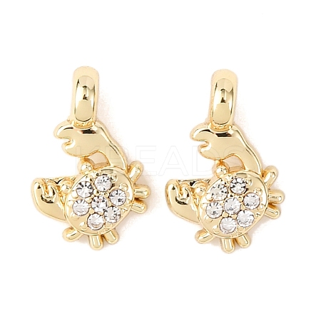 Alloy Rhinestone Charms FIND-C076-03G-1