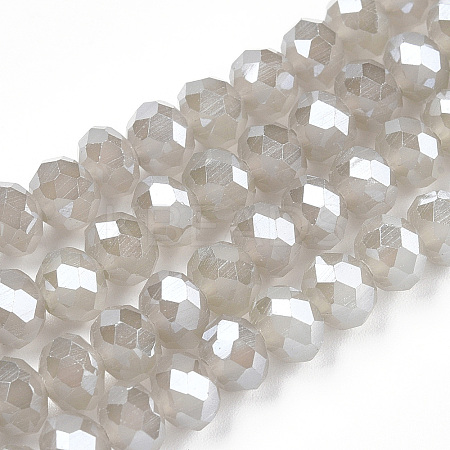 Electroplate Glass Beads Strands EGLA-A034-J8mm-A15-1