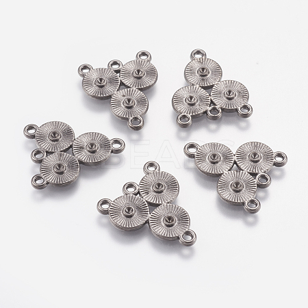 Alloy Rhinestone Connector Settings EA10684Y-NFB-1