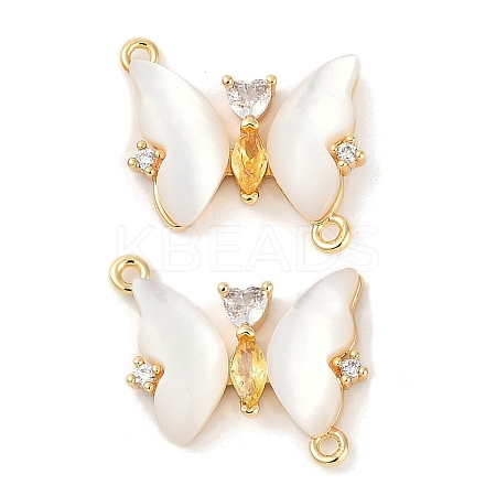 Brass Micro Pave Cubic Zirconia Pendants KK-U043-31G-01-1