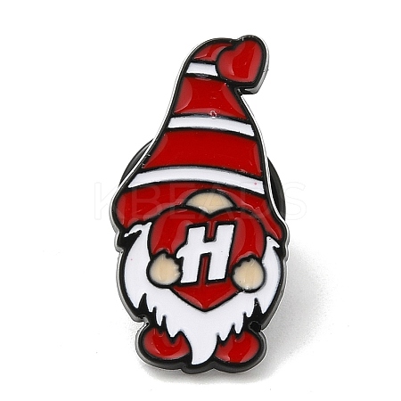 Christmas Dwarf/Gnome with Heart Enamel Pins for Women JEWB-D017-04A-EB-1