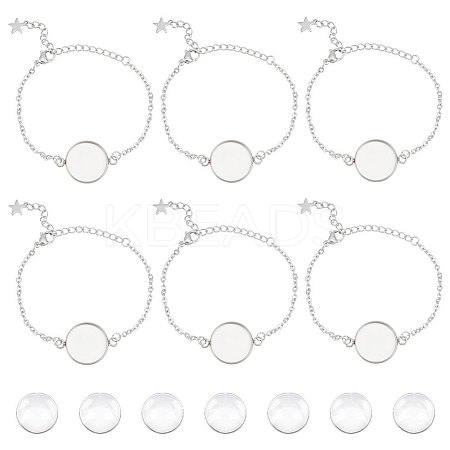 DIY Blank Dome Link Bracelet Making Kit DIY-UN0004-28-1