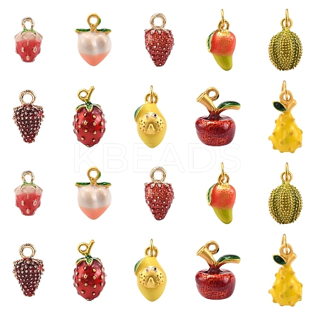 10Pcs 10 Styles Alloy Enamel Pendants FIND-YW0006-84-1