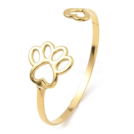 304 Stainless Steel Cuff Bangles LS-BJEW-P302-07G-1