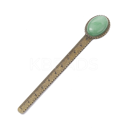 Tibetan Style Alloy Bookmark Rulers AJEW-JK00262-04-1