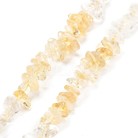 Natural Quartz Crystal & Citrine Beads Strands G-L610-A31-01-1