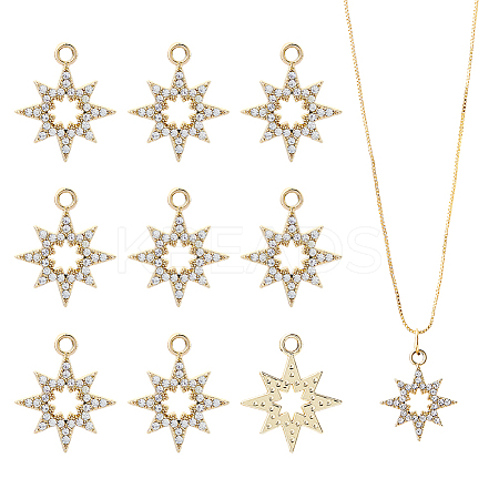 40Pcs UV Plating Alloy Rhinestone Pendants ALRI-DC0001-09-1