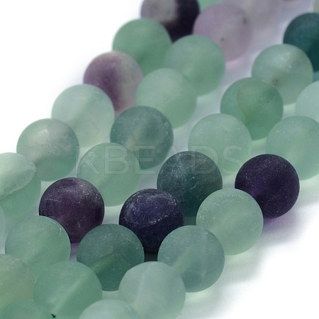 Natural Fluorite Beads Strands G-G763-13-8mm-1