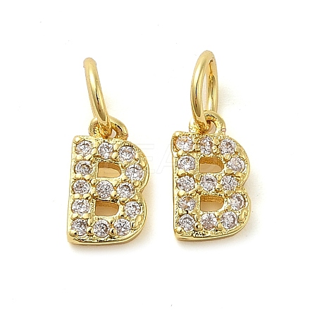 Brass Micro Pave Cubic Zirconia Pendants KK-M273-02G-B-1