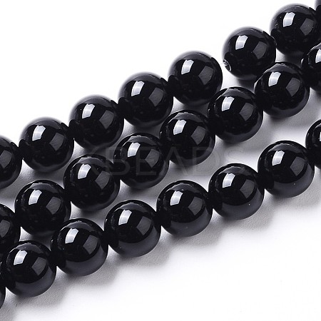 Natural Onyx Beads Strands G-I261-B02-8mm-1