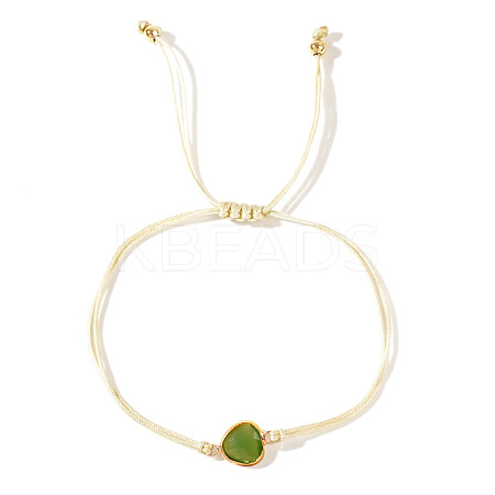 Elegant Golden Edge Glass Link Bracelets for Girlfriend and Family KK2420-3-1