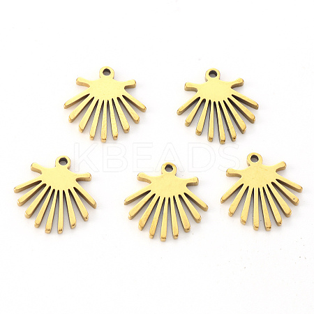 PVD Vacuum Plating 201 Stainless Steel Charms STAS-N092-89G-1