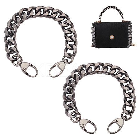 WADORN 2Pcs Aluminum Curb Chain Bag Handles FIND-WR0007-05B-1