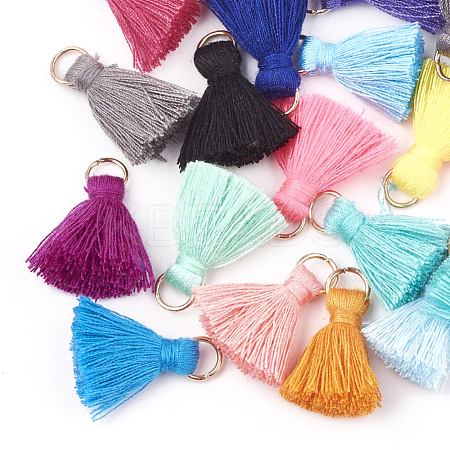 Polycotton(Polyester Cotton) Tassel Pendant Decorations X-FIND-S280-M-1