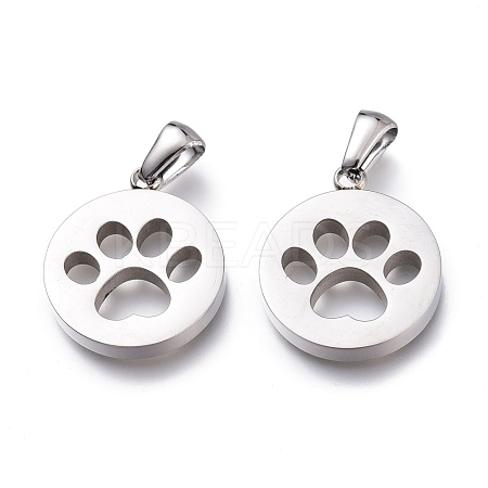 Non-Tarnish 304 Stainless Steel Pet Pendants STAS-Z006-15P-1