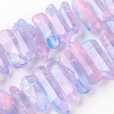 Natural Quartz Crystal Points Beads Strands G-G767-06B-1