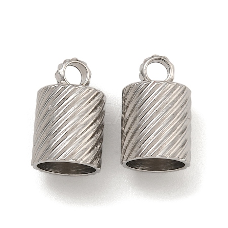 Tarnish Resistant 304 Stainless Steel Cord Ends STAS-Z084-07P-01B-1