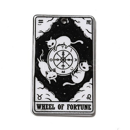 Tarot Theme Printed Acrylic Pendants MACR-G061-04Q-1