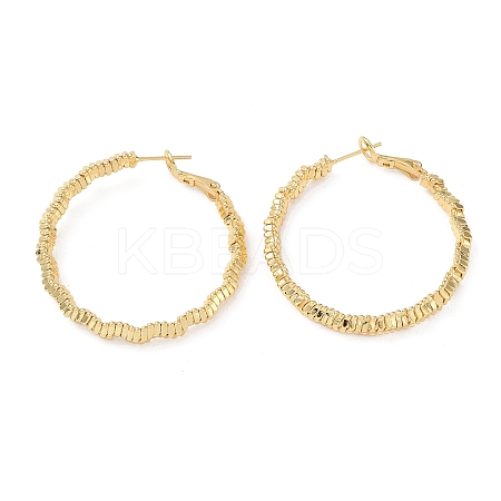 Brass Round Ring Hoop Earrings EJEW-A025-01A-1
