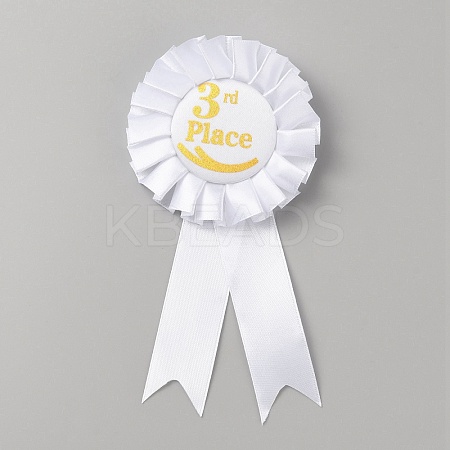 Award Satin Ribbon Rosette JEWB-WH0010-57C-1
