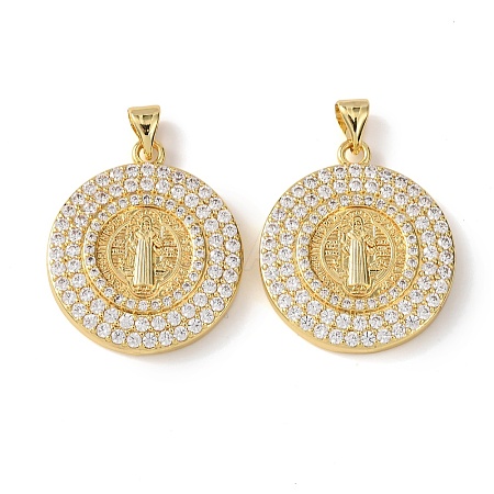 Brass Micro Pave Cubic Zirconia Pendants KK-H539-17A-04-1