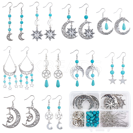 DIY Moon and Star Earring Making Kit DIY-SC0020-19-1