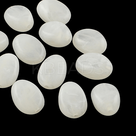 Oval Imitation Gemstone Acrylic Beads X-OACR-R052-19-1