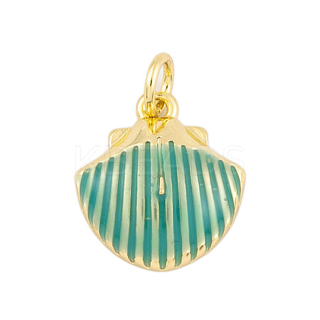 Rack Plating Brass Enamel Pendants X-KK-P269-09G-04-1