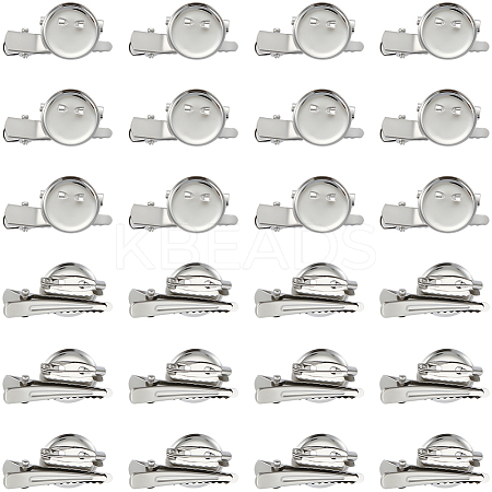 30Pcs Iron Brooch Frame Cabochon Settings IFIN-SC0001-99-1