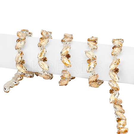 3 Yards Glass Rhinestone Chains DIY-DR0002-10A-1