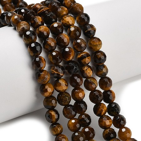 Natural Tiger Eye Beads Strands G-C280-B21-6mm-1