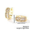Circle Brass Micro Pave Cubic Zirconia Hoop Earrings for Women LS-PS5646-3-1