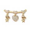 Brass Pave Cubic Zirconia Pendants KK-M287-05G-A-1