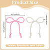 16Pcs 2 Colors Acrylic Imitation Pearl Bowknots Ornament Accessories DIY-FG0008-64-2