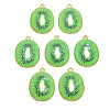 Light Gold Alloy Enamel Pendants ENAM-S126-124-1
