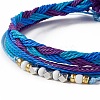 3Pcs 3 Style Plastic Braided Bead Bracelets Set LS-BJEW-B065-10B-2