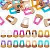 16Pcs 8 Colors Resin & Wood Pendants RESI-TA0003-72-1