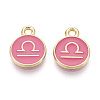 Alloy and Enamel Charms ENAM-T021-28F-1