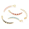 Brass Micro Pave Cubic Zirconia Pendants KK-M218-04G-RS-1