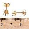 304 Stainless Steel Flat Round Stud Earring Findings STAS-D389-04D-G-3