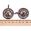 Natural Rhodonite Pendants G-Q158-03-11-3