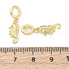 Brass Micro Pave Cubic Zirconia European Dangle Charms KK-D325-20G-01-3