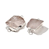 Raw Rough Natural Dyed Quartz Crystal Links Connector Charms G-K189-04S-06-2