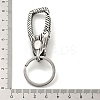 Tibetan Style 316 Surgical Stainless Steel Fittings with 304 Stainless Steel Key Ring FIND-Q101-06AS-02-3