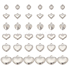 36Pcs 6 Style 304 Stainless Steel Pendants STAS-UN0024-76-2