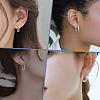 1 Pair 925 Sterling Silver Hoop Earrings EJEW-BBC0001-83P-5