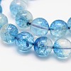 Dyed Round Natural Crackle Quartz Beads Strands G-K084-4mm-03A-2